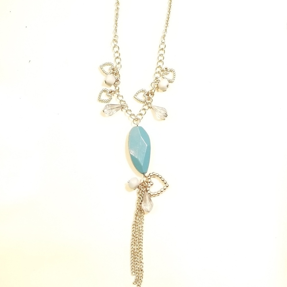 Turqoise stone silver necklace